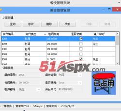 桌台信息管理 桌台信息管理
