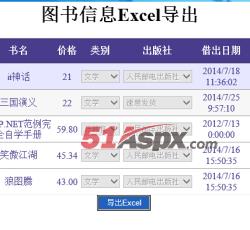 图书信息导出