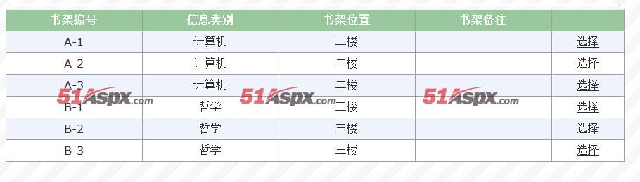 书架信息