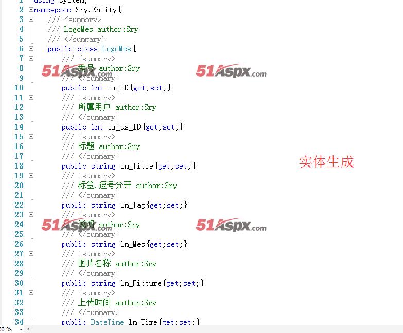 实体生成结果