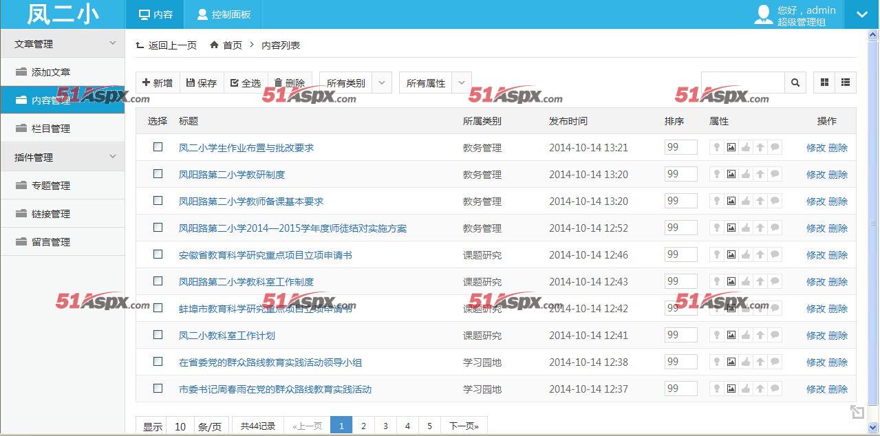 后台文章管理