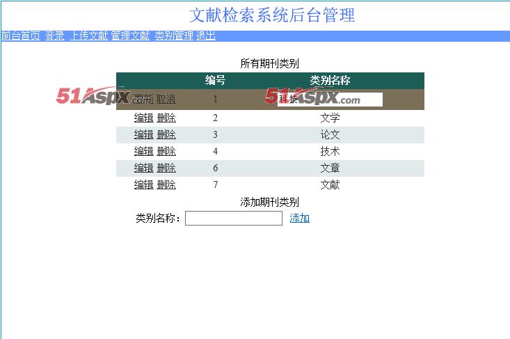类别管理
