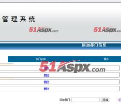 添加部门信息 添加部门信息