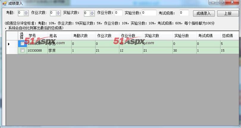 成绩录入