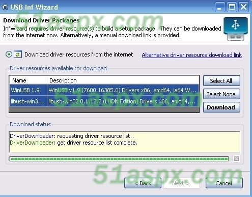 DownloadDriverResourceList