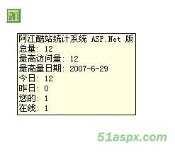 阿江酷站统计系统ASP.Net修正版