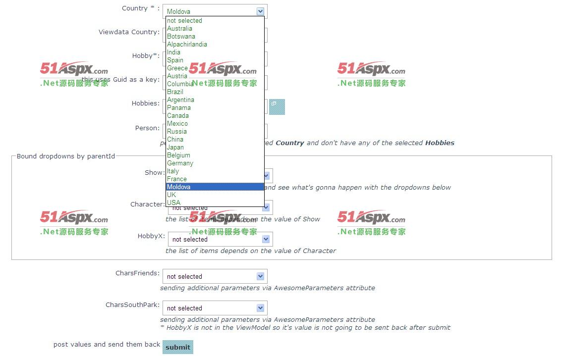AjaxDropdown