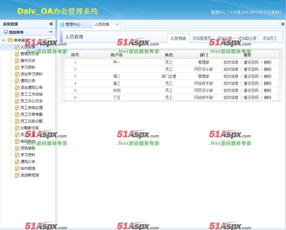 人员管理