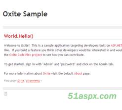 Oxite内容管理系统(Build 090106)源码