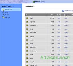 Sql数据库的Web管理系统源码