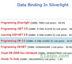 Silverlight绑定数据的例子